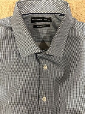 Stitch Fix Report Men's Light Blue Dress Shirt Pattern xlt Work Business wedding